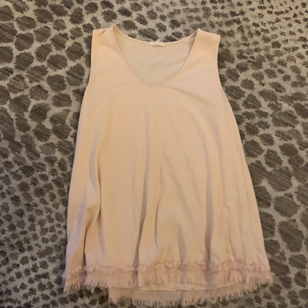 Cotton bleu peach medium tank